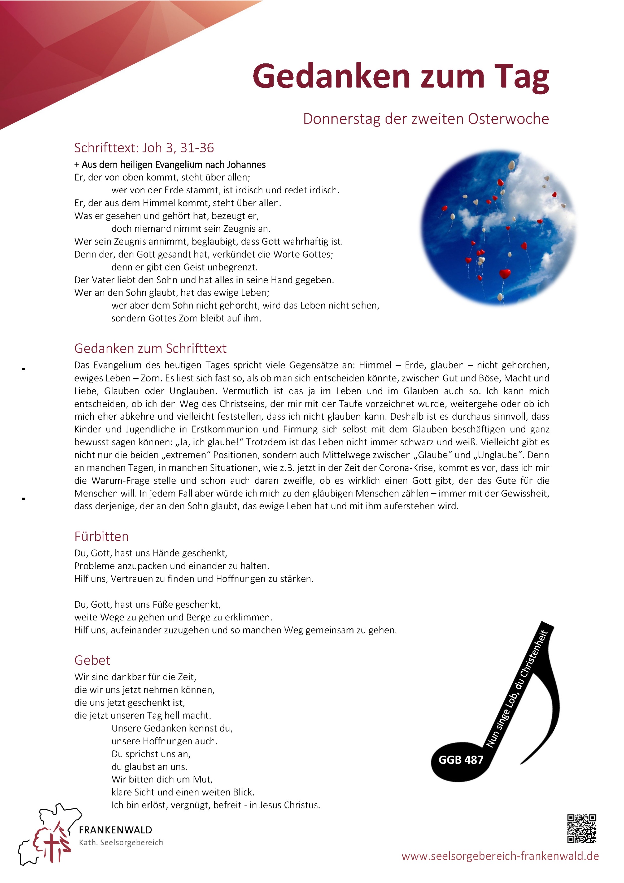 Donnerstag der zweiten Osterwoche