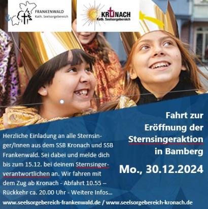 Fahrt zur Sternsingereröffnung 2024 nach Bamberg