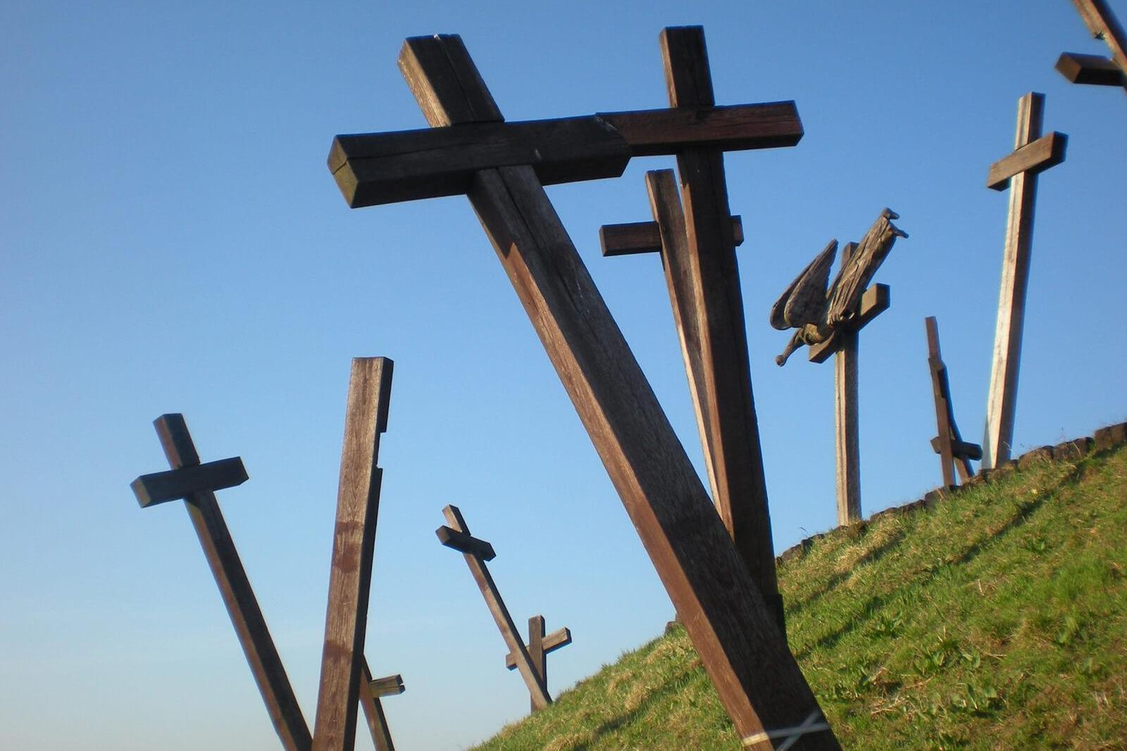 Kreuze auf der Wiese